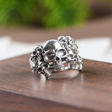 Anillo Calaveras Plata Hombre