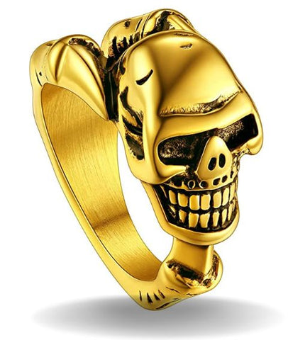 Anillo Craneo Oro