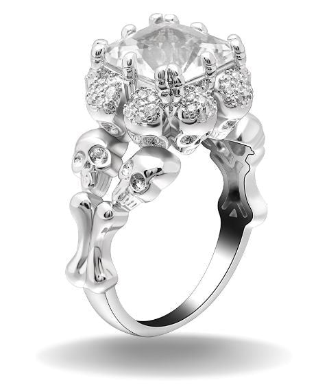 Anillo de best sale compromiso de calavera