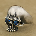 Anillo de Calavera <br>Zirconias (Plata)