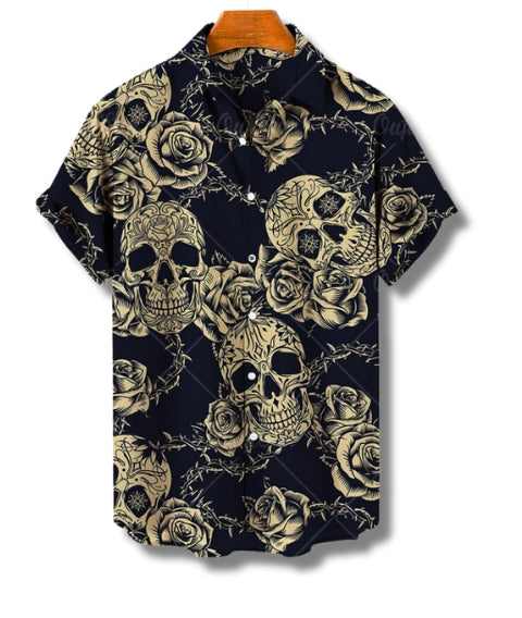 Marca de camisa con logo de calavera sale