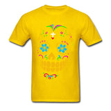 Camiseta Calavera Mexicana Amarillo