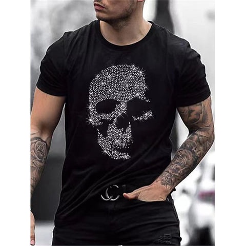 Camiseta Calavera Brillantes Hombre