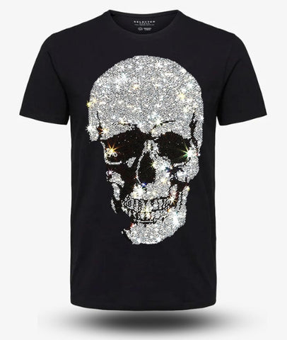 Playera de Calavera con Brillos