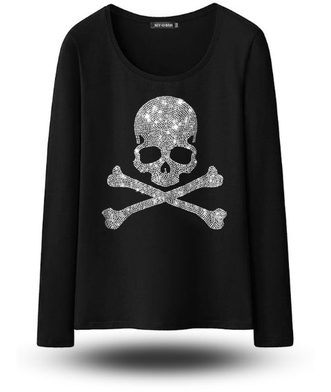 Playera de calavera online para mujer