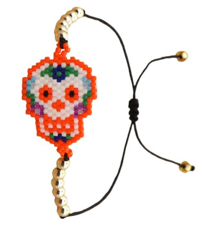 Pulsera de Calavera <br>Tejida